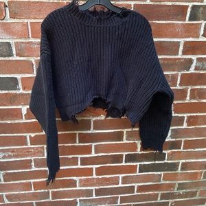 Cropped Black sweater